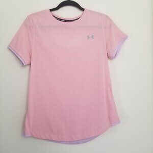 Under Armour Women's Performance Open Back Active Heat Gear Pickleball T Shirt L